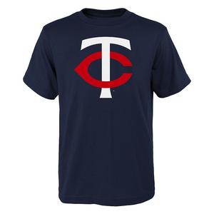 Молодежная футболка Minnesota Twins с логотипом основной команды Outerstuff, цвет Twn Navy