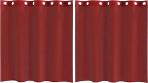 Шторы из вуали с люверсами, 2 шт., бордовые vidaXL