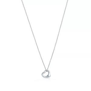 Колье Tiffany & Co. x Elsa Peretti Open Heart, платина/бриллианты