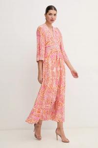 Платье Hale BOB Abby из шелковой смеси, оранжевый