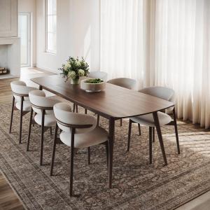 Ковер nuLOOM, 244 x 305 см,  Serelith Floral & Paisley машинной стирки для гостиной спальни столовой, Brown