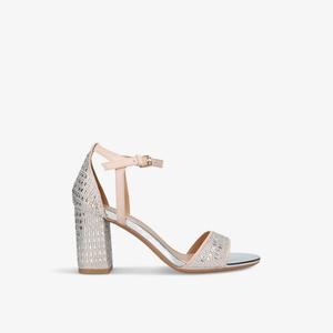 Босоножки Faryn на каблуке, украшенные кристаллами Kg Kurt Geiger, серебряный