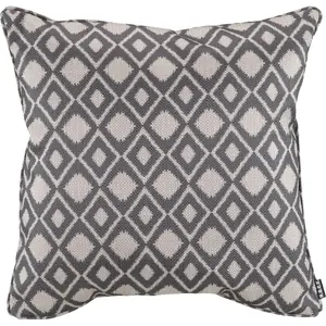 Декоративная подушка Vigo с ромбическим узором, наволочка с наполнителем, 1 штука H.O.C.K., Grau + gemustert