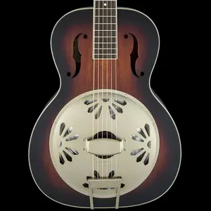 Акустико-электрическая резонаторная гитара Gretsch G9241 Alligator Biscuit с круглым вырезом