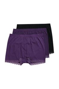 Трусики Ulla Popken, баклажановый/черный