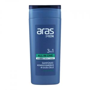 Для мужчин 3 в 1: шампунь, кондиционер и гель для душа. Aras, 250 мл