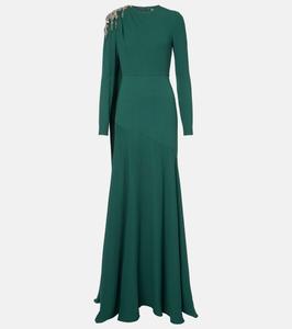 Украшенное платье Erdem, Pine Green
