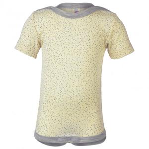 Детский боди с коротким рукавом и застежками-кнопками на плечах - нижнее белье из мериносовой шерсти Engel, Natur (Bedruckt)