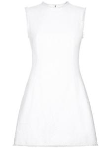 Dolce & Gabbana твидовое платье мини без рукавов, белый