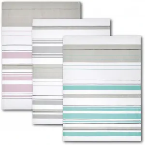 Полотенце кухонное Dyckhoff "Разнообразие полосок", (комплект, 3 шт.), 55% хлопок, 45% лен, впитывающее и безворсовое, 50х70 см, цвет bunt