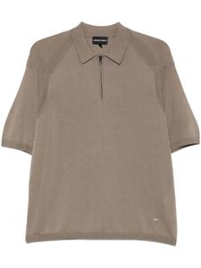 Emporio Armani рубашка поло тонкой вязки, зеленый