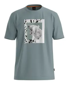 Мужская футболка с коротким рукавом Boss, зеленый