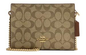 COACH Сумка кроссбод из кожи и текстиля