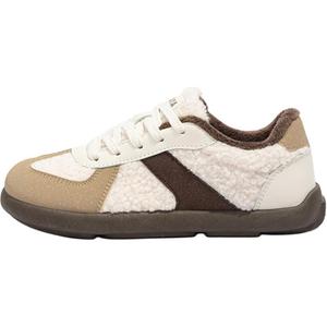 Нескользящие и износостойкие теплые низкие детские кроссовки для скейтбординга для подростков Babaya, бежевый/коричневый