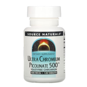 Source Naturals ультра пиколинат хрома 500 500 мкг, 120 таблеток