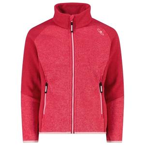 Жакет для девочки, жаккардовый, трикотажные полоски - флисовая куртка Cmp, Carminio