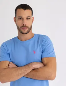 Футболка U.S. Polo Assn Solid Crew Neck, светло-синий