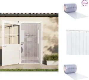 Прозрачная дверная штора vidaXL 300x2,6 мм, 10 м, ПВХ - Шторы и занавески