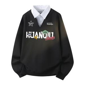 Футболка-поло Unisex Polo Collar Moderate Mock Two Piece HUANQIU, черный