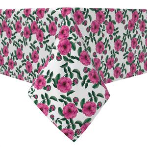 Квадратная скатерть, 100 % хлопок, 60х60 дюймов, цветы летнего сада.