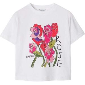 Детская футболка Burberry, белый