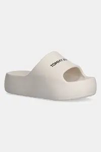 Тапочки-шлепанцы TJW FLATFORM POOL SLIDE ESS Tommy Jeans, бежевый