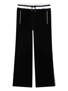 Бархатные спортивные брюки HUGO KIDS, черный