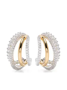 Серьги-кольца Hyperbola Swarovski, серебряный