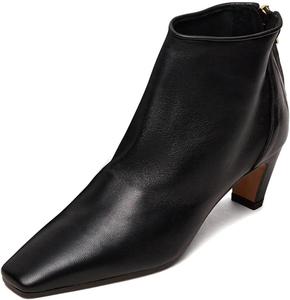 Женские ботильоны XYD с квадратным закрытым носком, сзади на молнии, с низким каблуком-шпилькой, осенне-зимние, для офиса, на каждый день и выходные, Black