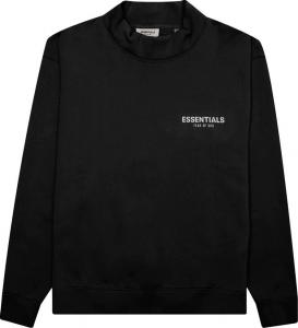 Пуловер Fear of God Essentials Pullover Mockneck 'Strech Limo', черный