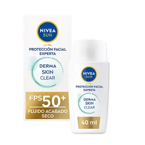 Солнцезащитный флюид для лица Spf 50+ сухой финиш Derma Skin Clear Nivea, 40 ml