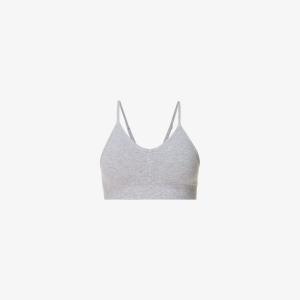 Бра-топ Sweaty Betty с чашечками из эластичной ткани, серый