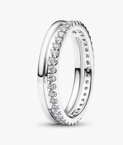 Кольцо Pandora Double Band, серебро