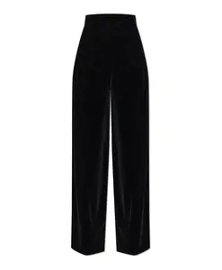 Бархатные брюки братто Max Mara, черный