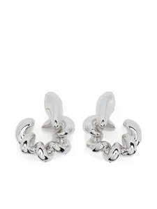 Полированные скрученные серьги Maria Black, серебристый