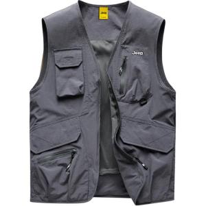 Жилет Unisex V-образный вырез Moderate Workwear Jeep, серый