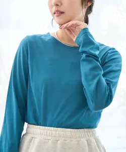 Хлопковая нейлоновая прозрачная футболка с круглым вырезом Coen, цвет Turquoise