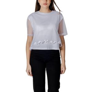 Белая хлопковая футболка Armani Exchange, белый