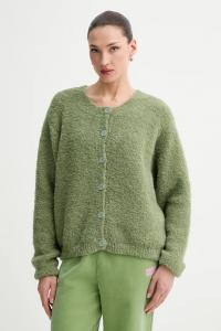 Кардиган из шерсти American Vintage, зеленый