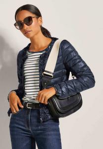 Легкая куртка WATTIERTE STEPP MIT BLÜTEN DEKORATION MADELEINE, синий