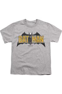 Футболка с классическим логотипом Batman для детей Gildan, Athletic Heather