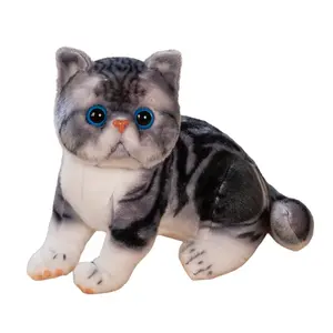 Мягкая и милая плюшевая кукла с дизайном котенка, говорящая игрушка для малышей, высота 26см Bitter purchase, черный