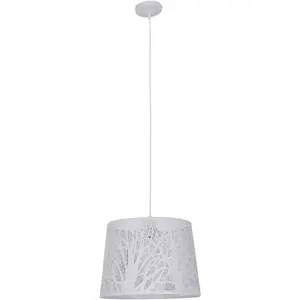 Подвесной светильник näve White Wood E27, абажур с декором ветки, белый, 1xE27, высота 110 см, макс. 60 Вт Näve, белый