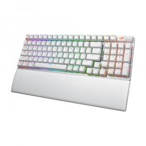 Клавиатура игровая Asus ROG Strix Scope II 96, RX Red, PBT, белый, английская раскладка