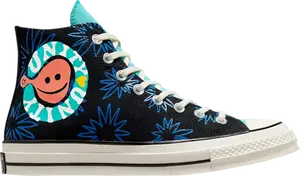 Кроссовки Converse Chuck 70 High Sunny Floral, черный