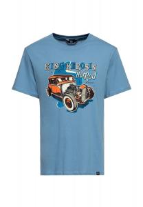 Рубашка с принтом Hot Rod KING KEROSIN, светло-синий