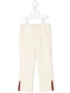 Брюки прямого кроя с оборками Familiar, желтый