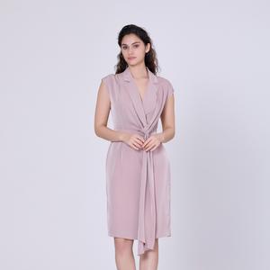 Асимметрично драпированное платье из матового атласа Smart And Joy, розовый