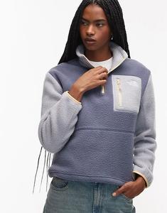 Флисовая кофта North Face Yumiori с застежкой-молнией 1/4 синего цвета