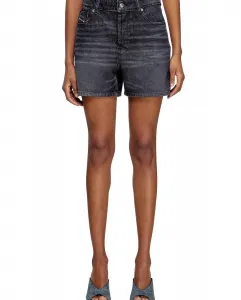 Женские шорты DIESEL из денима с эффектом потертости Diesel, черный